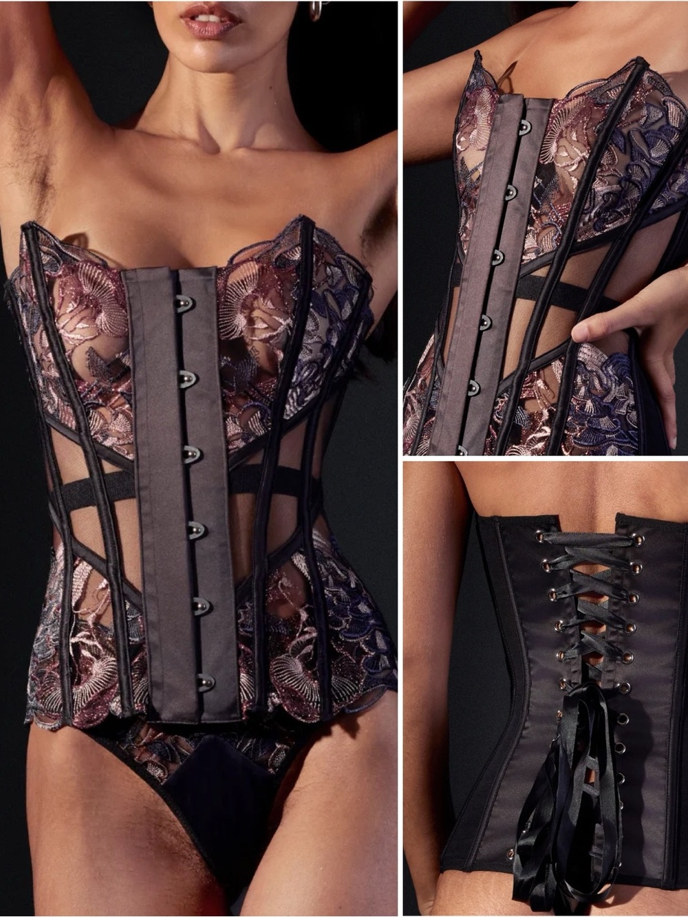Thistle and Spire Chanterelle Corset - Black Lingerie / XS/S NEW WITH TAGS NWT